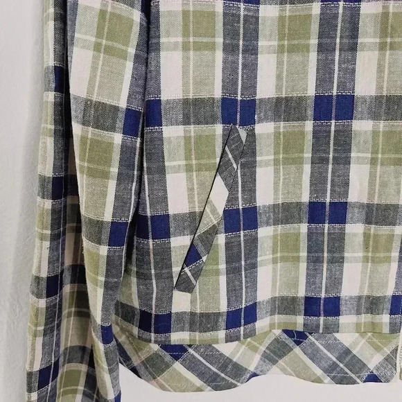 Vintage Tofy Green Blue Plaid Zip Up Jacket Women's Size 12 - Picture 3 of 7
